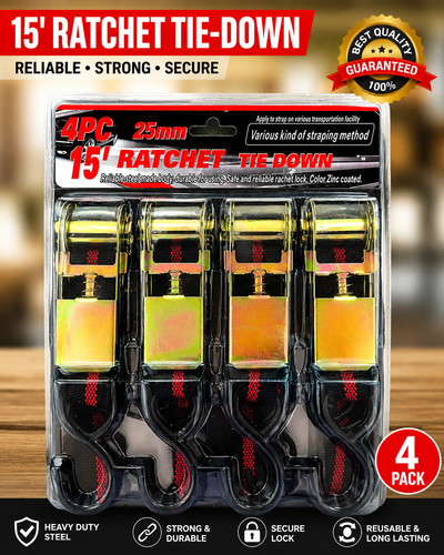 Heavy duty ratchet tie - 4x,