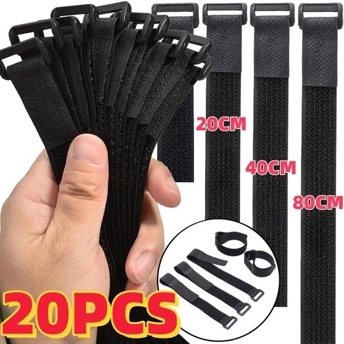 20mm black nylon - hook, &