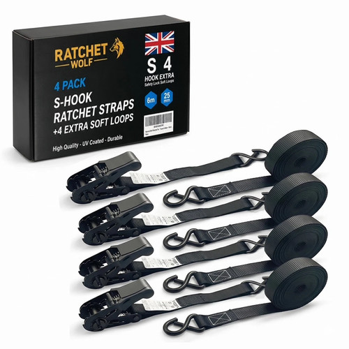 Ratchet straps 25mm 6m - x,