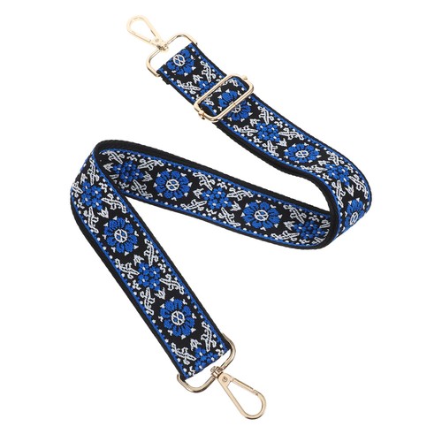 Blue cotton crossbody bag - blue,